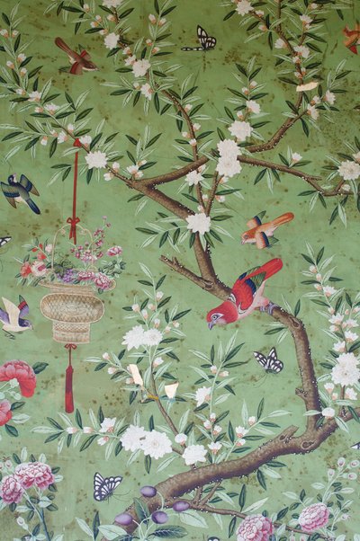 Detail of the wallpaper in the Wellington Room by Unbekannt Unbekannt
